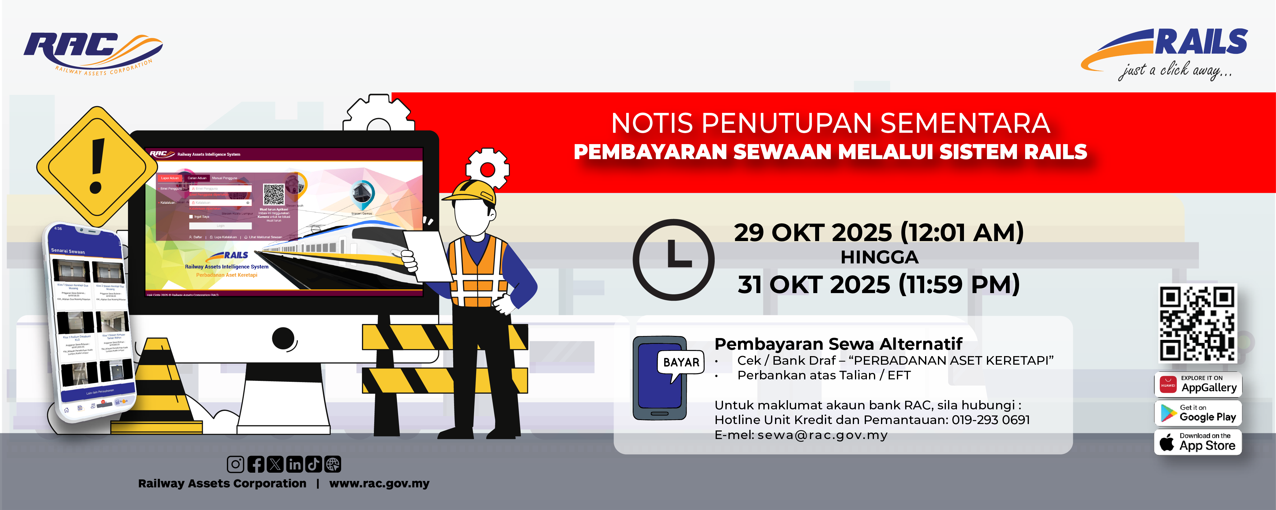 PENUTUPAN SEMENTARA RAILS 2