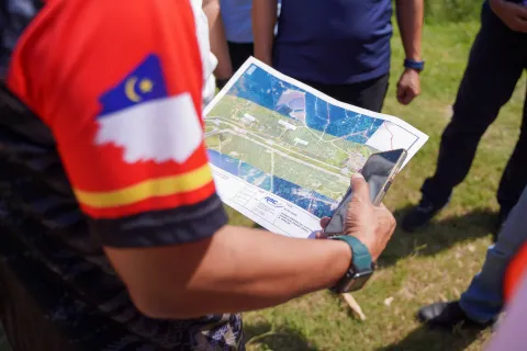 Lawatan Tapak bagi semakan semula cadangan mewujudkan Lintasan Rata Awam (LRA) bagi kegunaan Kampung Orang Asli Panchor, Bahau, Negeri Sembilan
